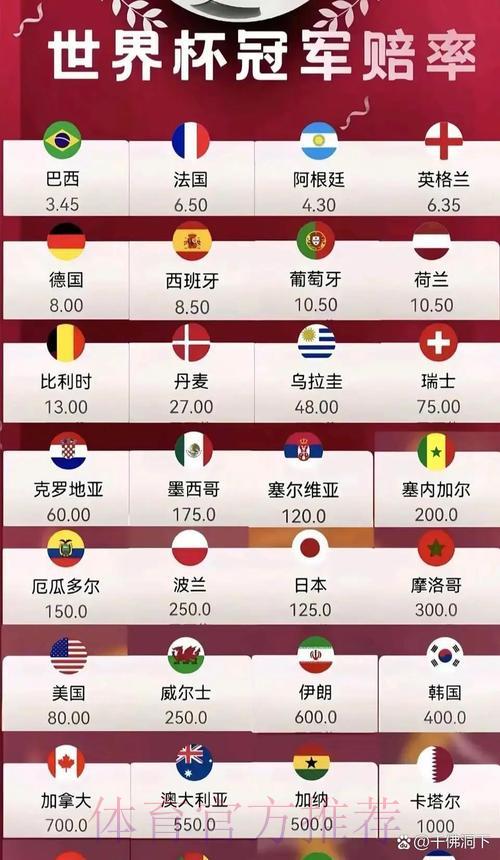 2026年世界杯夺冠热门：十强争霸赔率深度解析