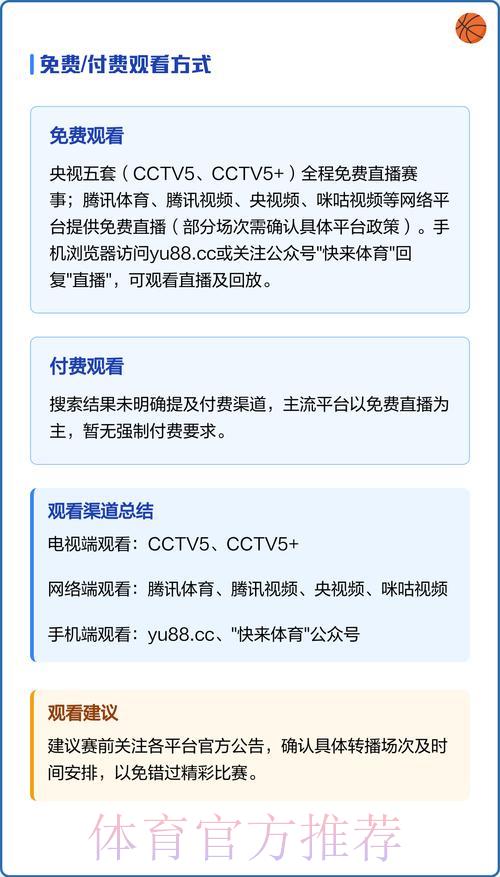 世界杯赛事直播观看入口汇总推荐